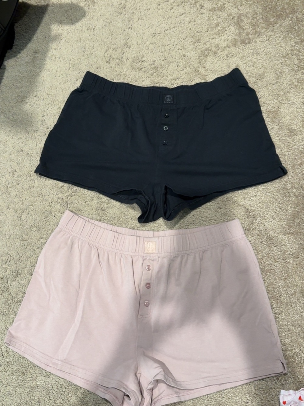 Danskin Soft Ribbed Waist Shorts — Dusty Pink